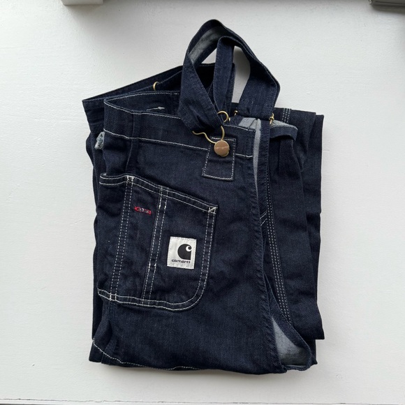 Carhartt WIP Bib Overalls - Dark Blue Denim - Picture 7 of 8